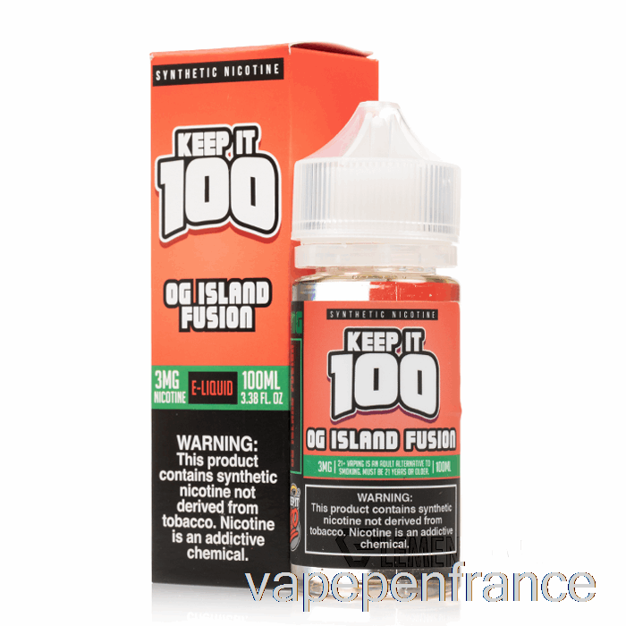 Fusion - Keep It 100 E-liquide - Stylo Vape 100 Ml 0 Mg